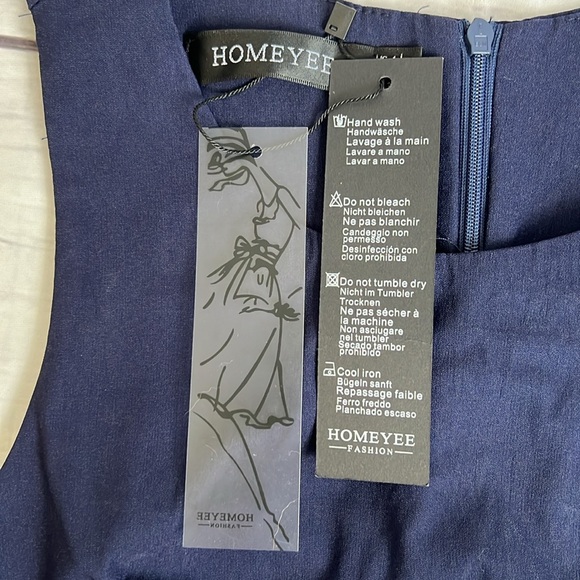 Homeyee Blue Fit and Flare NWT Navy Blue Dress - SZ: Small (4) - Picture 7 of 7